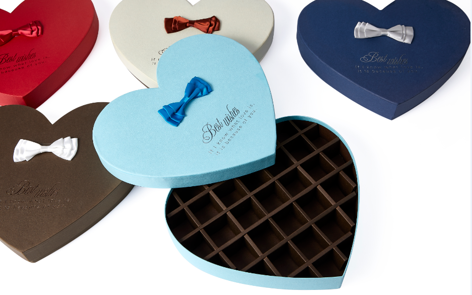 心形包装盒巧克力盒糖果礼盒烫金LOGO工厂定制MOQ1000